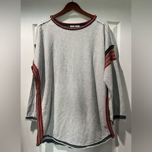 Natural Life Knit Trim Sweatshirt size L